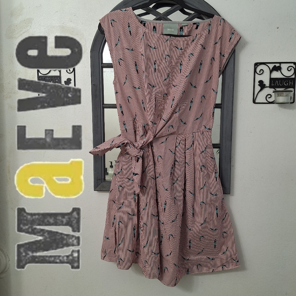 Maeve Anthropologie Bathing Beauty Divers Dress Tie Dress Summer Cottagecore
